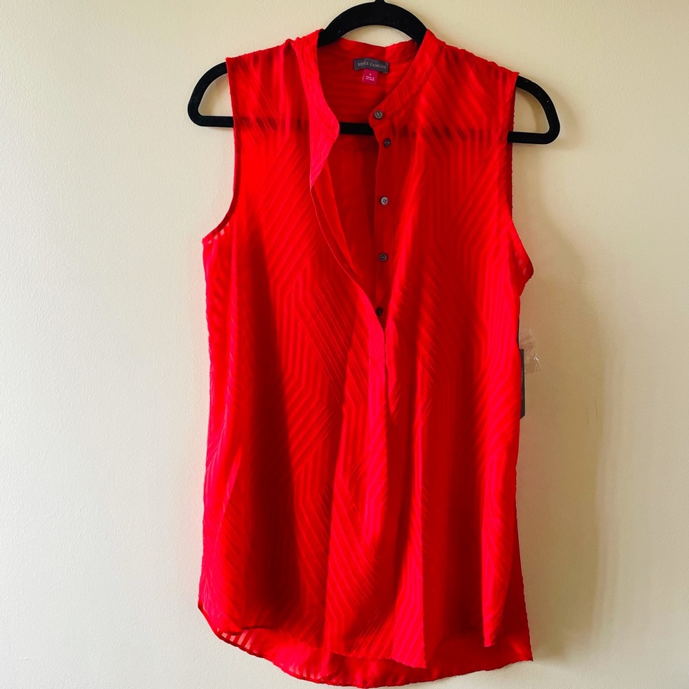 Women’s Vince Camuto Sheer Sleeveless Blouse